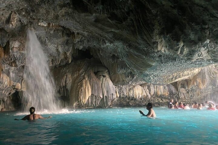 Swimming in the caves